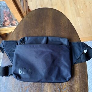 Beis Black Belt/Crossbody Bag
